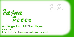 hajna peter business card